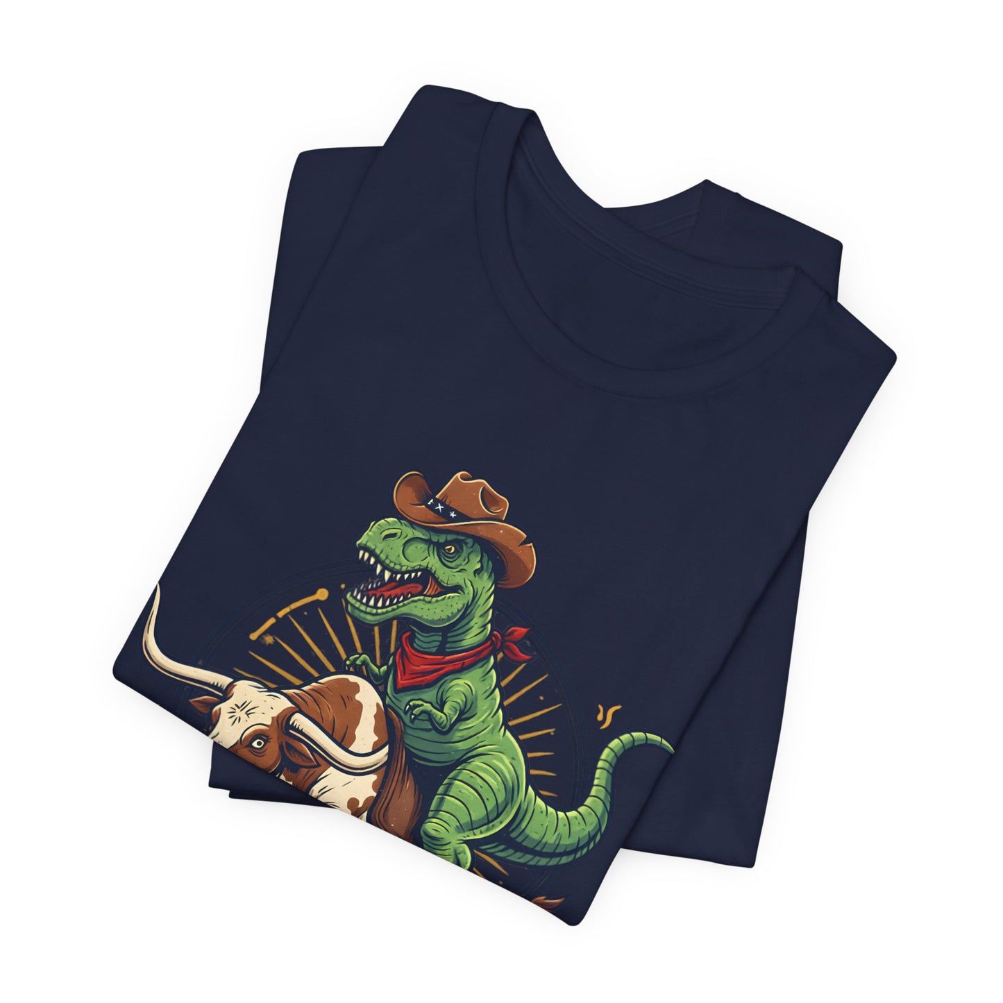 CowboySaurus Rex T‑Shirt — Funny Cowboy T‑Rex Graphic Tee for Kids & Adults