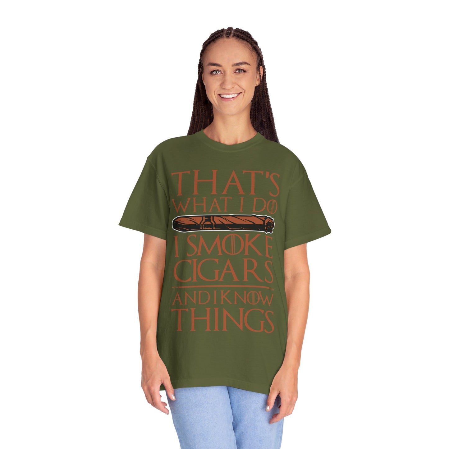 That's What I Do, I Smoke Cigars & Know Things" Funny T-Shirt | Cigar Smoking Shirt | Cigar Smoker | Gift for a Cigar Smoker