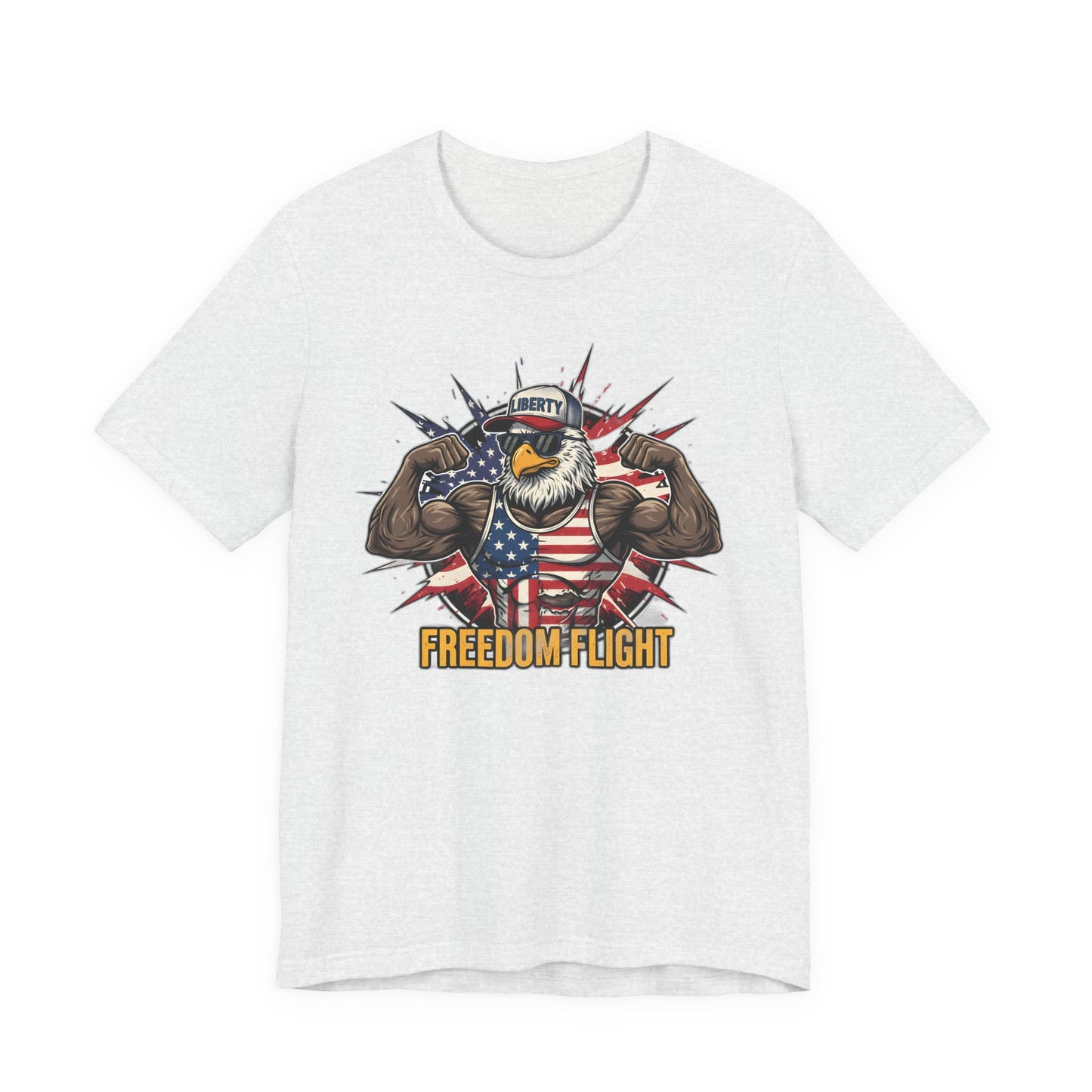 Freedom Flight T-Shirt — Patriotic Eagle Flag Graphic Tee