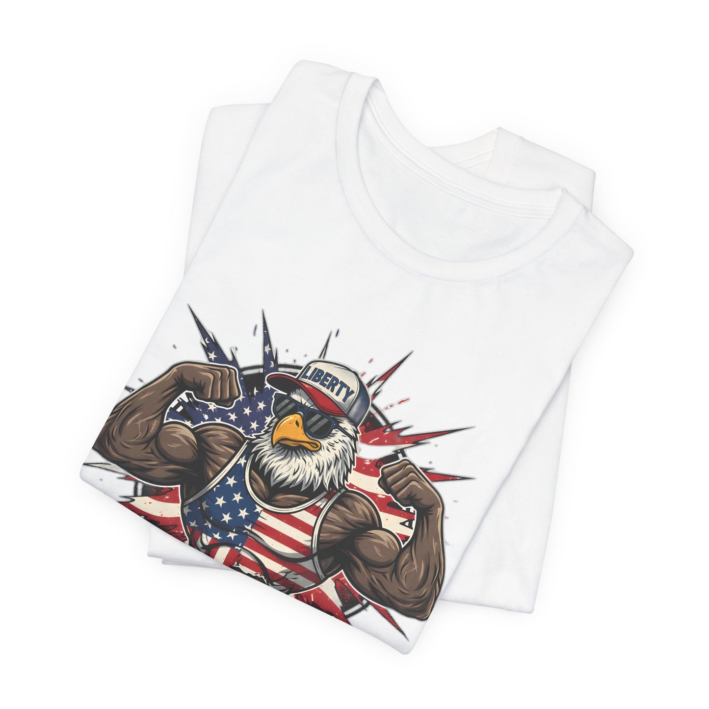 Freedom Flight T-Shirt — Patriotic Eagle Flag Graphic Tee