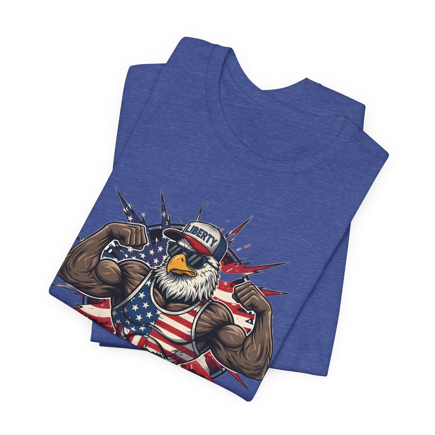 Freedom Flight T-Shirt — Patriotic Eagle Flag Graphic Tee