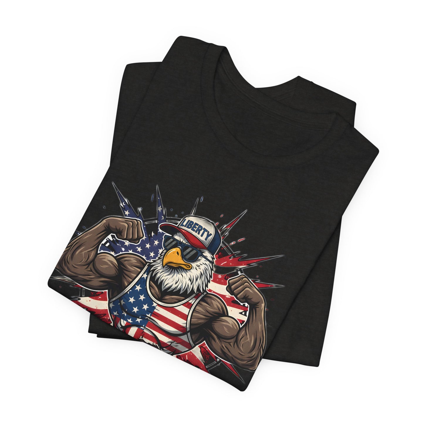 Freedom Flight T-Shirt — Patriotic Eagle Flag Graphic Tee