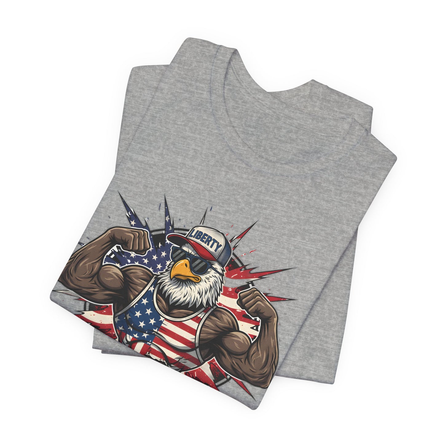 Freedom Flight T-Shirt — Patriotic Eagle Flag Graphic Tee