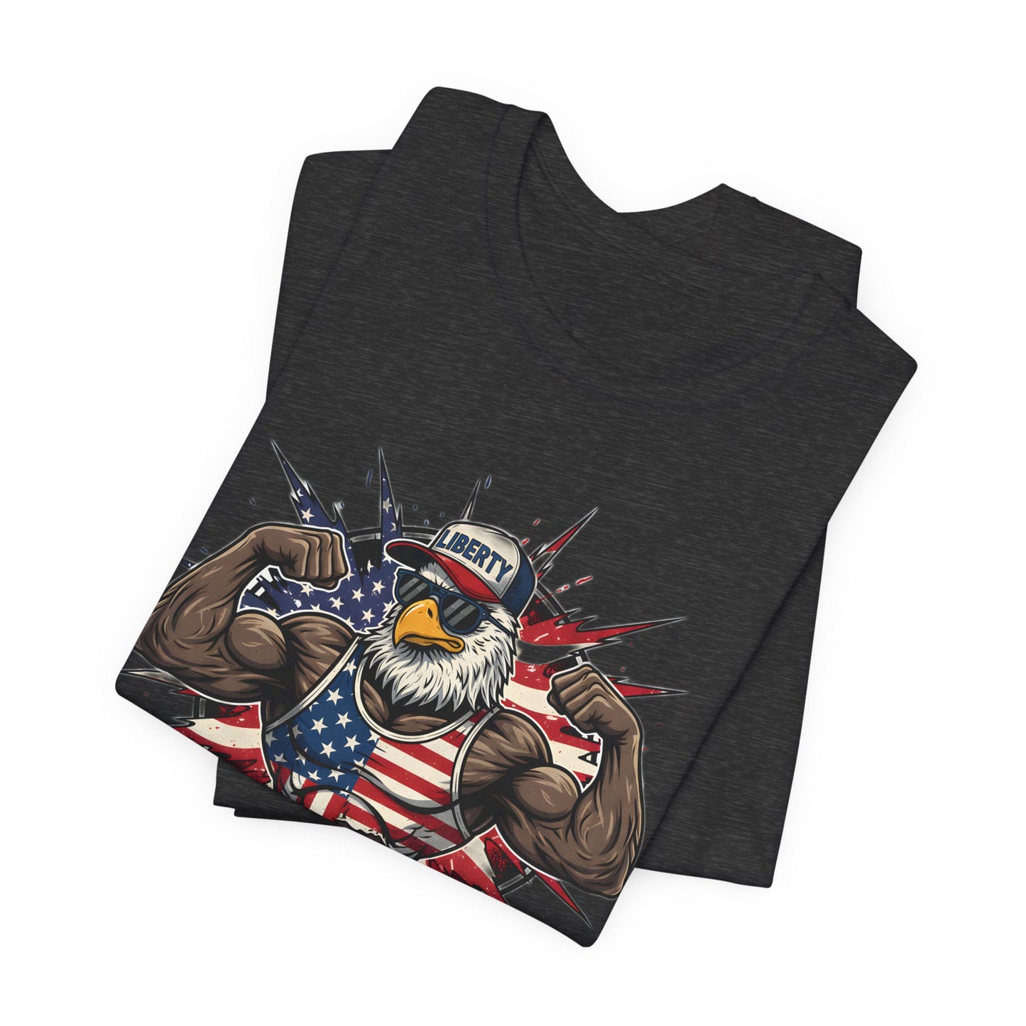 Freedom Flight T-Shirt — Patriotic Eagle Flag Graphic Tee