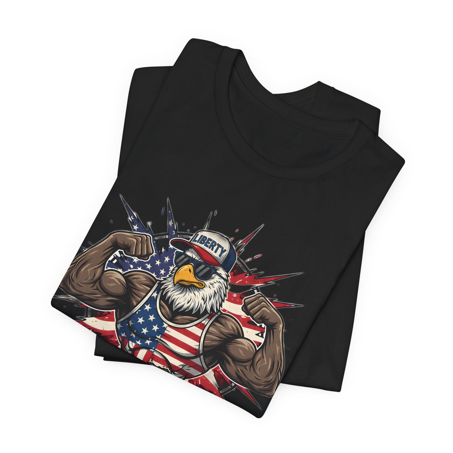 Freedom Flight T-Shirt — Patriotic Eagle Flag Graphic Tee