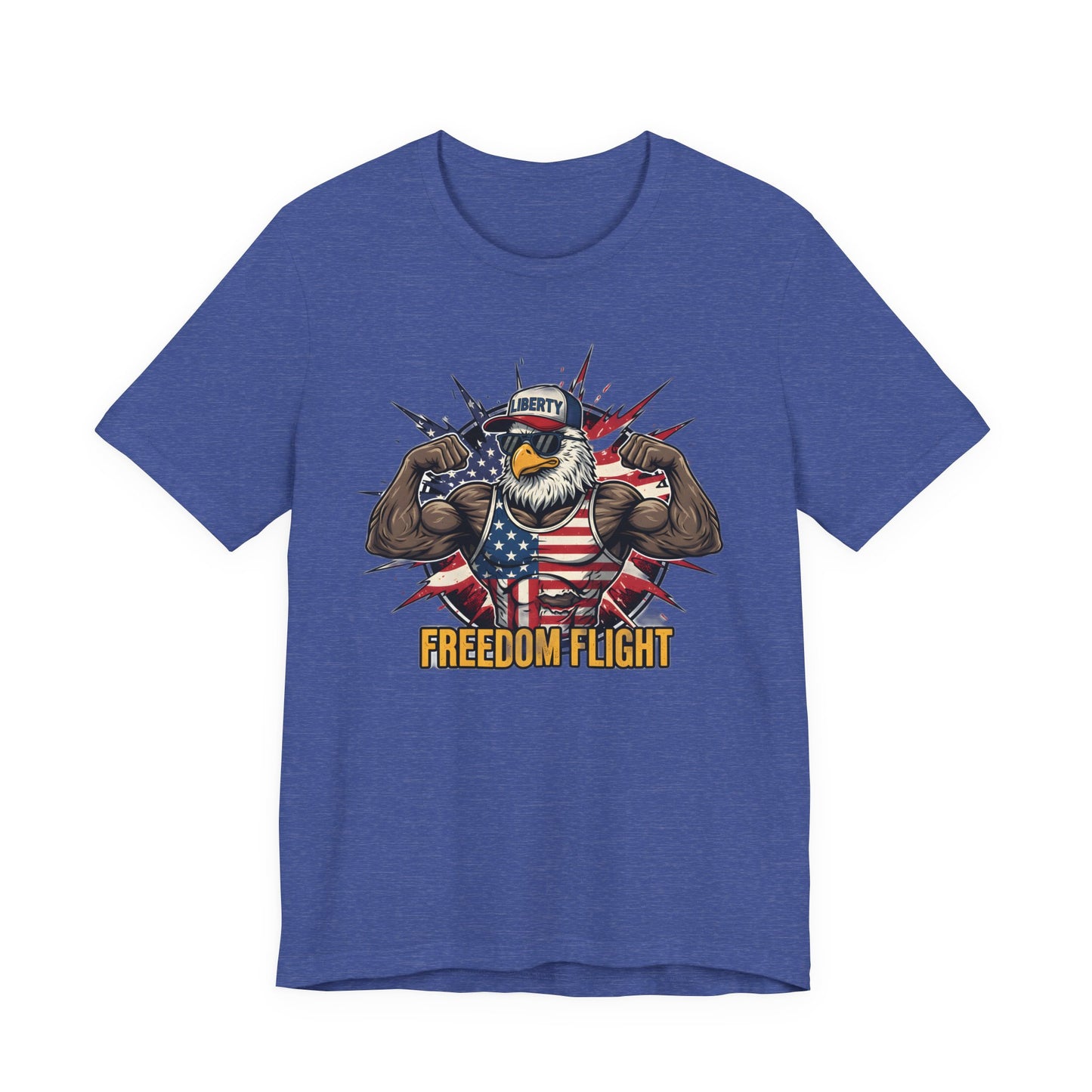 Freedom Flight T-Shirt — Patriotic Eagle Flag Graphic Tee