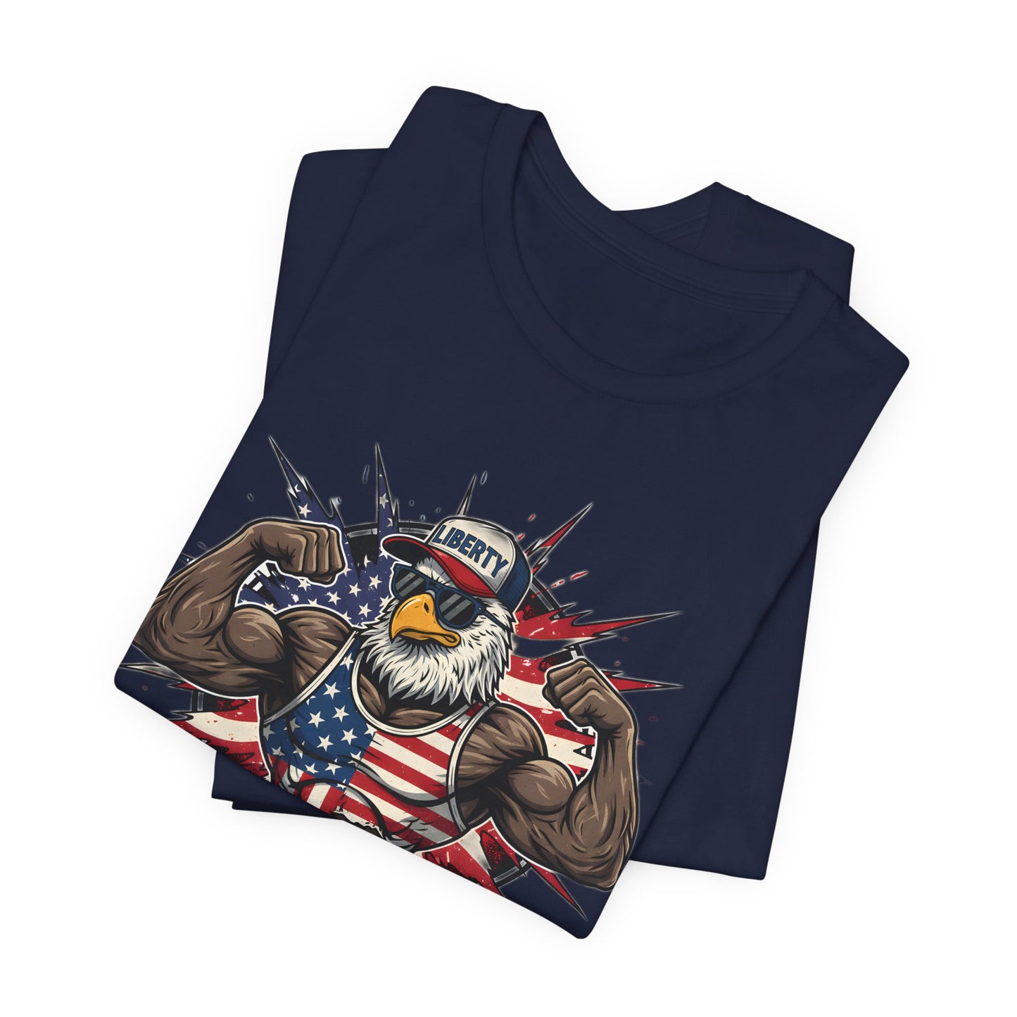 Freedom Flight T-Shirt — Patriotic Eagle Flag Graphic Tee