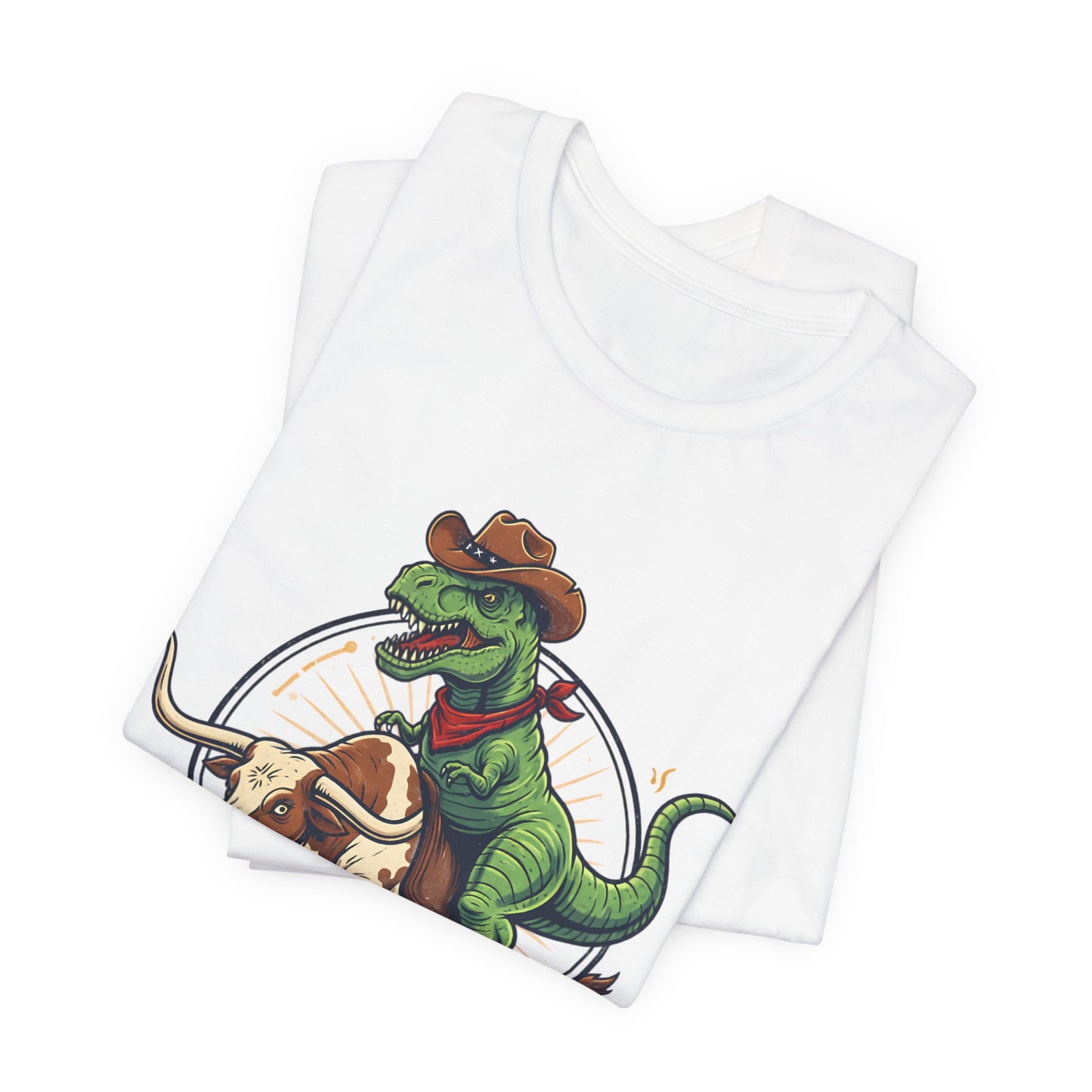 CowboySaurus Rex T‑Shirt — Funny Cowboy T‑Rex Graphic Tee for Kids & Adults