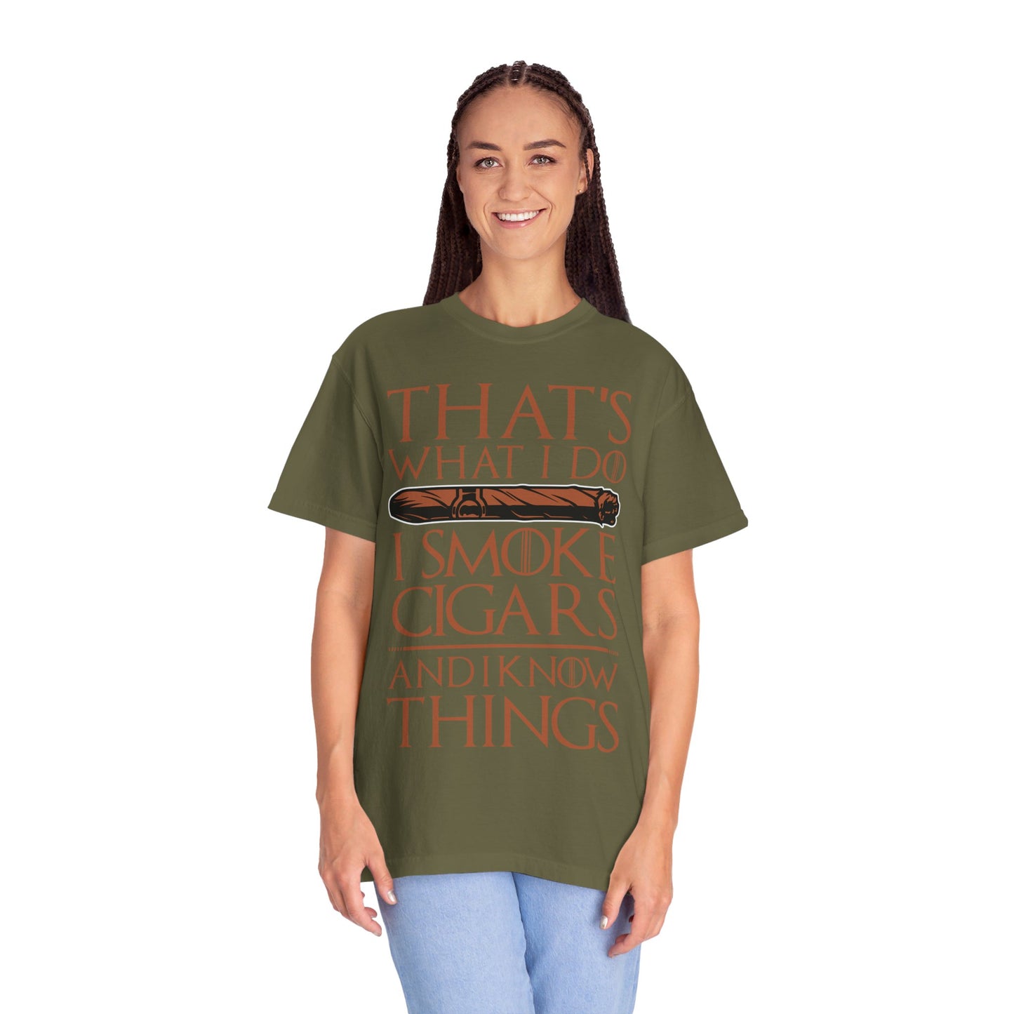 That's What I Do, I Smoke Cigars & Know Things" Funny T-Shirt | Cigar Smoking Shirt | Cigar Smoker | Gift for a Cigar Smoker