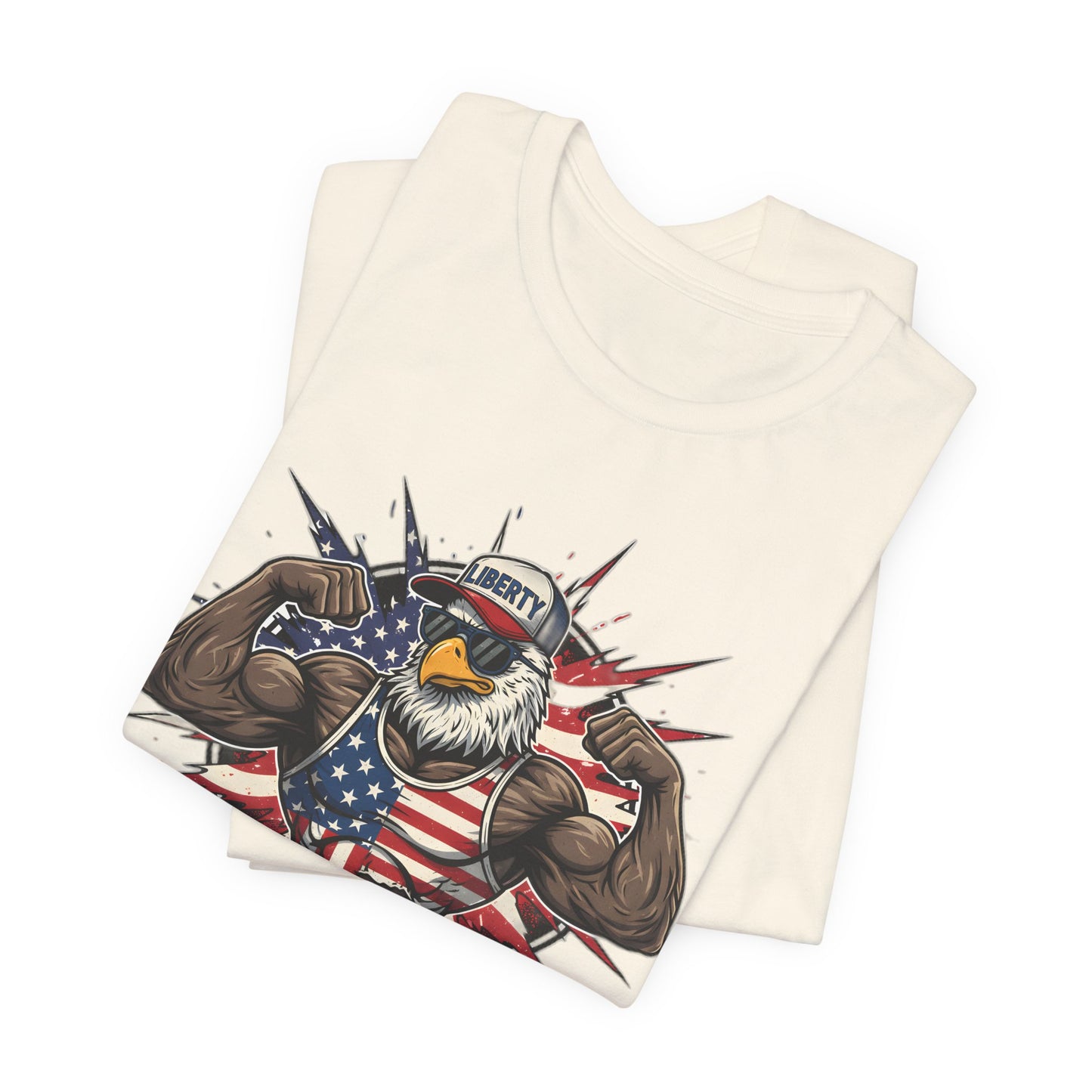 Freedom Flight T-Shirt — Patriotic Eagle Flag Graphic Tee